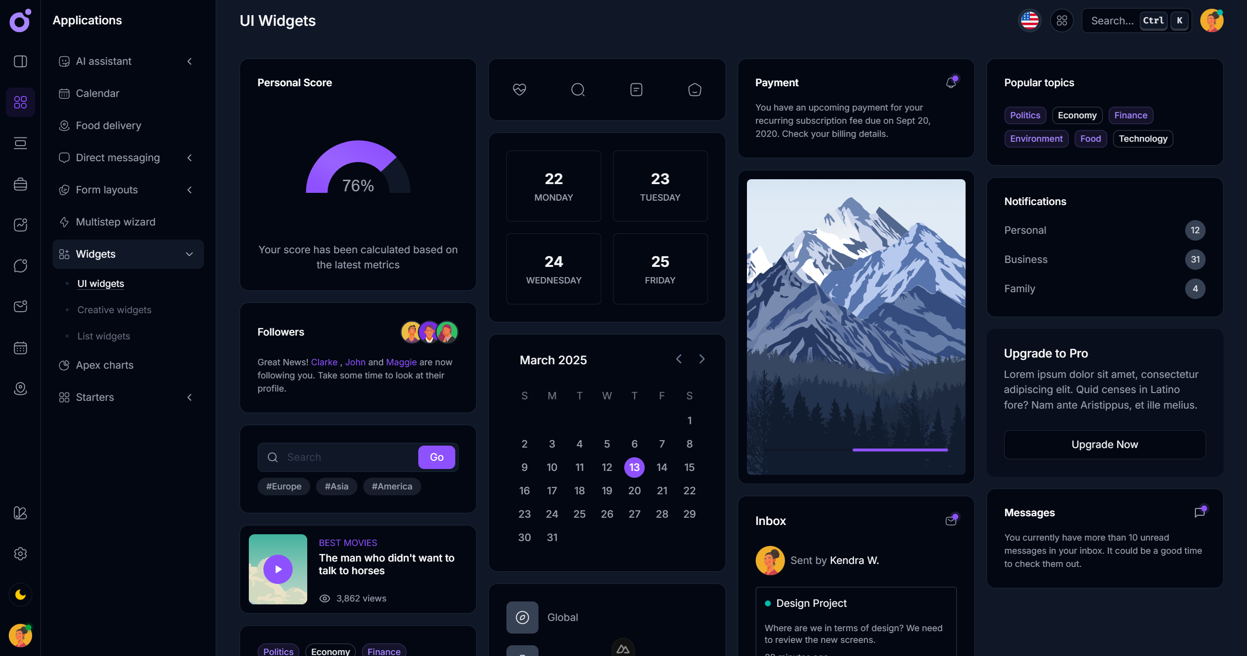 Tairo - UI Widgets