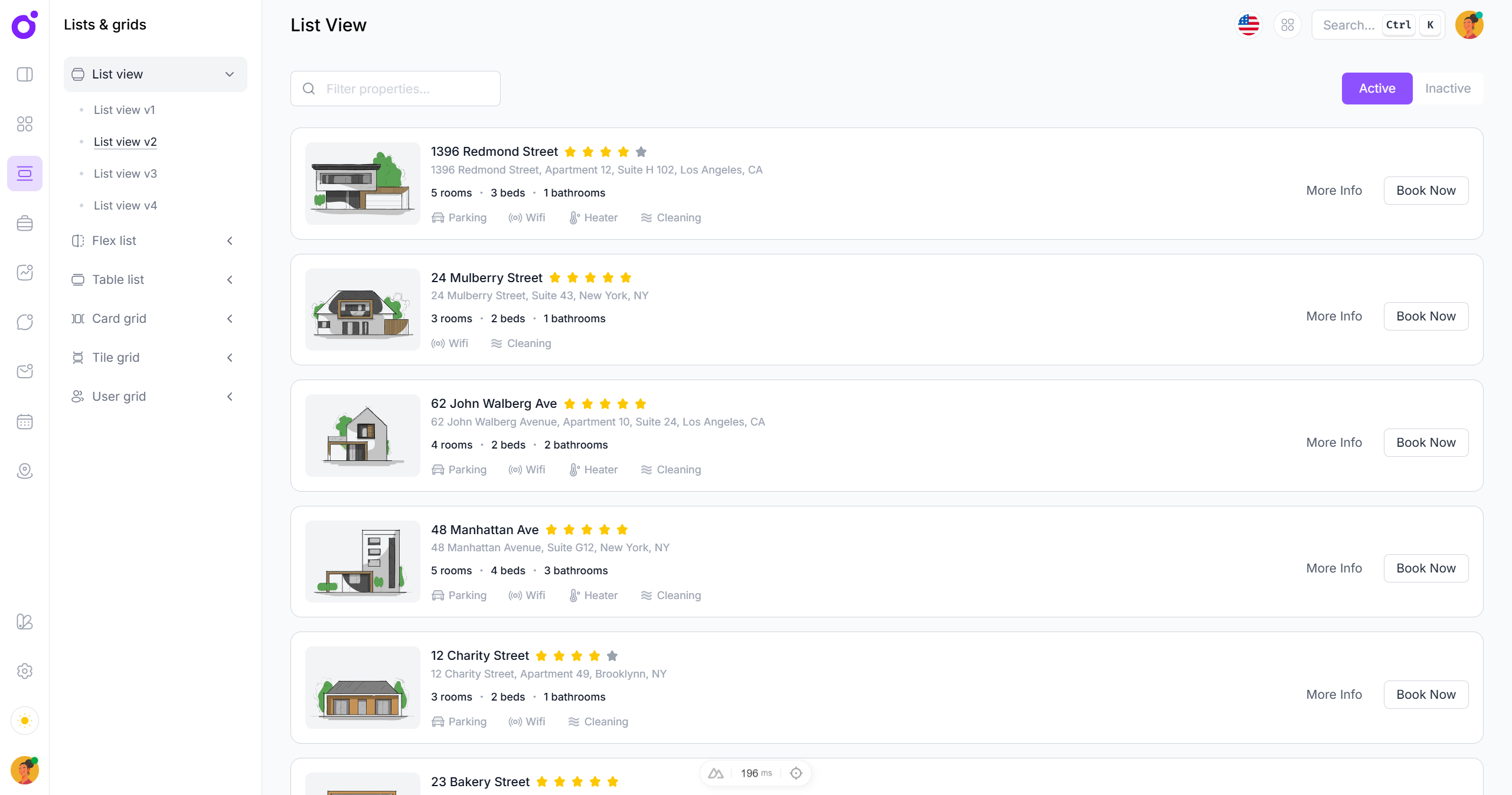 Tairo - List view 2