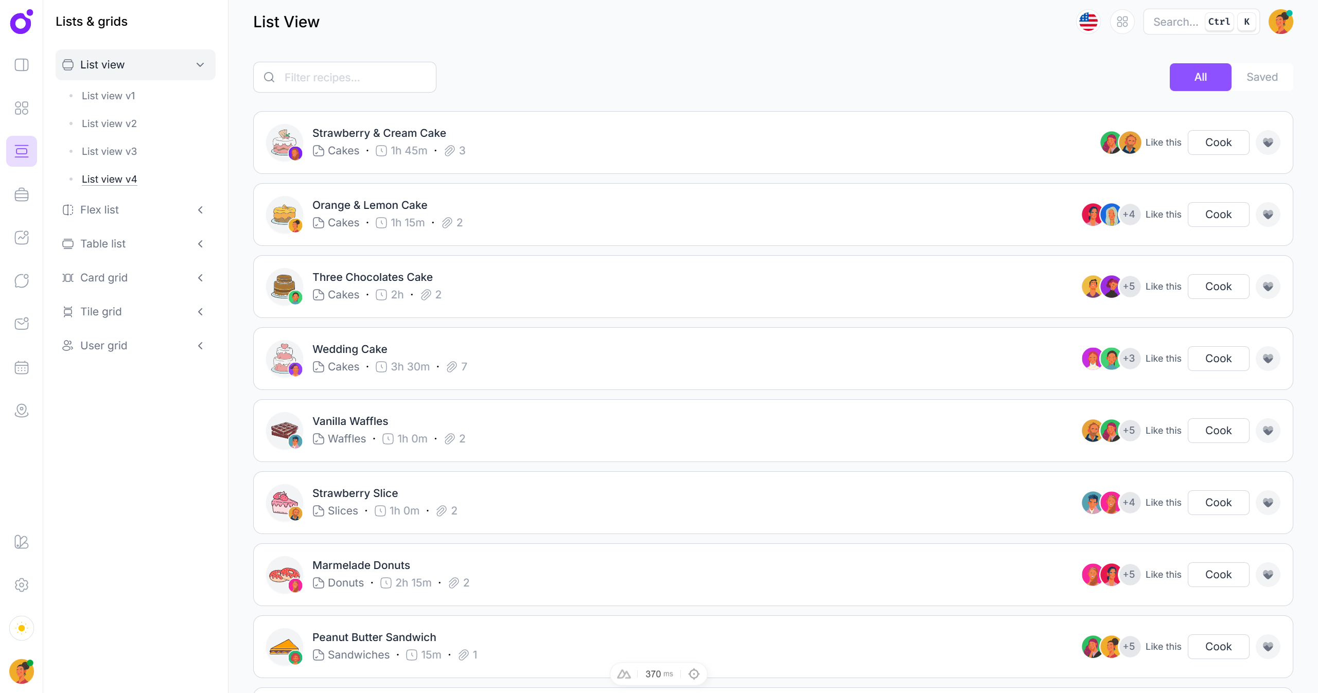 Tairo - List view 4