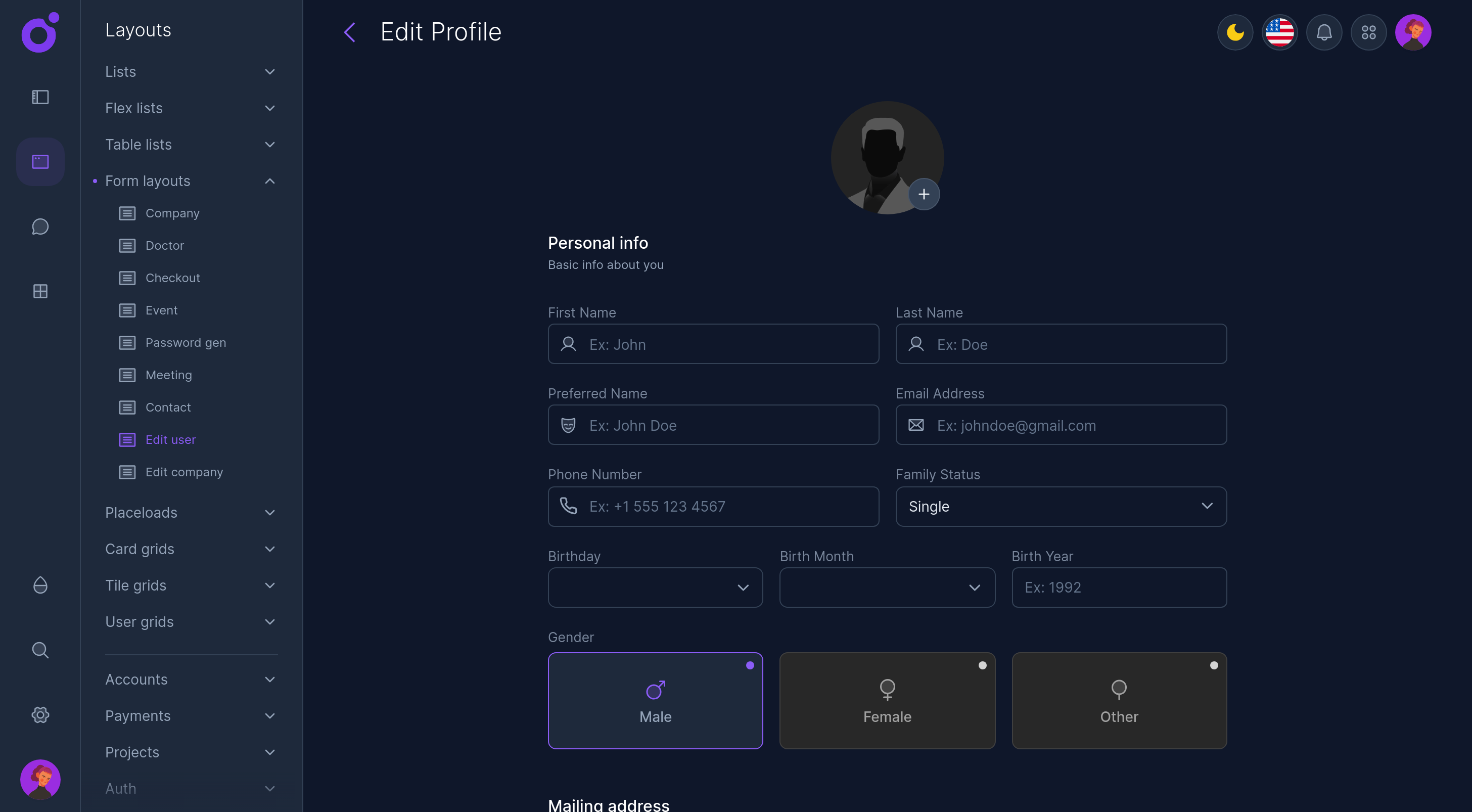 Tairo - Edit User